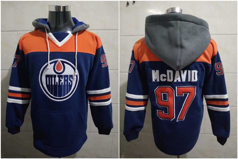 Edmonton Oilers 97 Connor Mcdavid Blue All Stitched Pullover Hoodie,We sell and wholesale Edmonton Oilers 97 Connor Mcdavid Blue All Stitched Pullover Hoodie on line form chian!